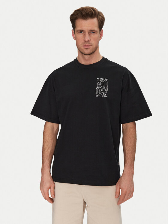 Resteröds Resteröds T-krekls Dev 20251 2055 Melns Regular Fit