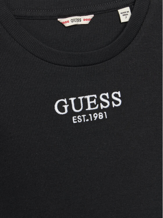 Guess Guess Rochie de zi J5YK11 KBZP4 Negru Regular Fit
