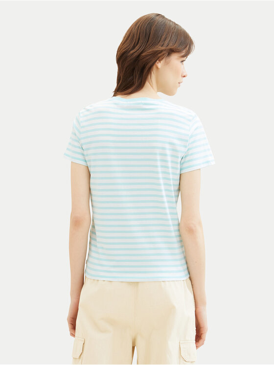 Tom Tailor Denim Tom Tailor Denim T-Shirt 1035867 Zielony Boxy Fit