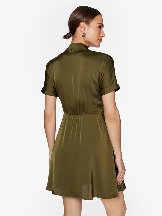 Liu Jo Liu Jo Rochie tip cămașă WA3462 T3481 Verde Regular Fit