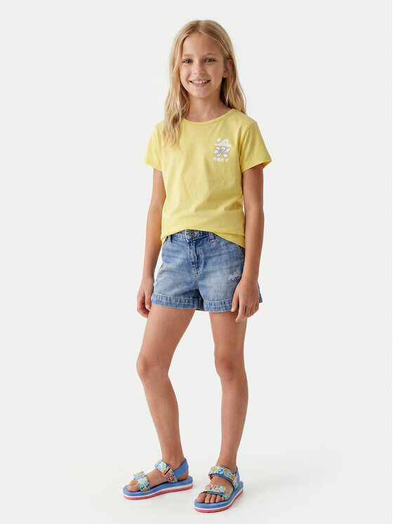 Roxy Roxy Тишърт Lily ERGZT04139 Жълт Regular Fit