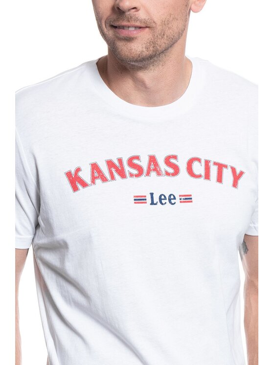 Lee Lee T-shirt KANSAS TEE Bianco Regular Fit