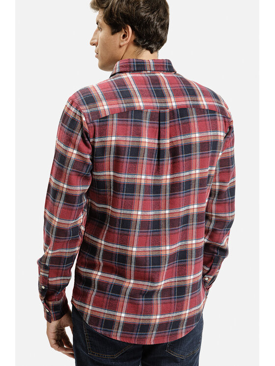 Cross Jeans Cross Jeans Koszula 35618-007 Czerwony Regular Fit