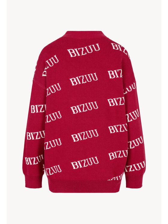 BIZUU BIZUU Kardigan KYLE Czerwony Standard Fit