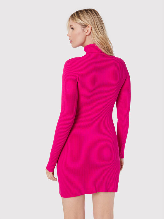 Kontatto Kontatto Kötött ruha 3M7616 Rózsaszín Slim Fit