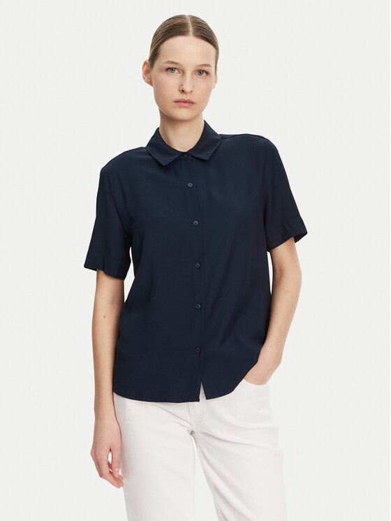Tommy Hilfiger Tommy Hilfiger Cămașă WW0WW44683 Bleumarin Relaxed Fit