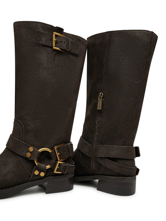 MICHAEL Michael Kors MICHAEL Michael Kors Jahalni škornji 40F4CBFB9L Rjava