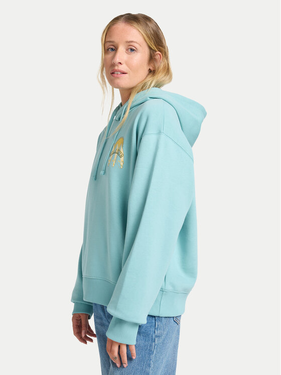 Billabong Billabong Majica dugih rukava Ready And Set EBJSF00184 Tirkizna Loose Fit