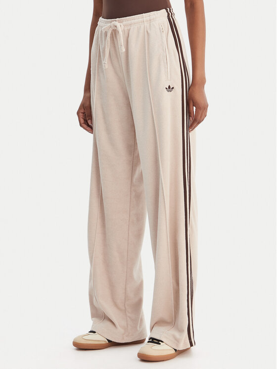 adidas adidas Долнище анцуг Terry Towel Firebird KQ6661 Бежов Loose Fit