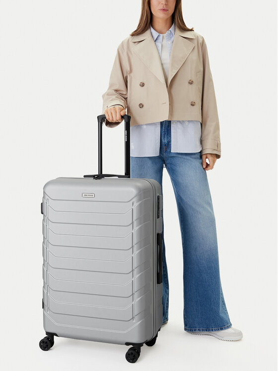 GINO ROSSI Valiză mare CEO-GIN-L-003-05-SILVER Argintiu