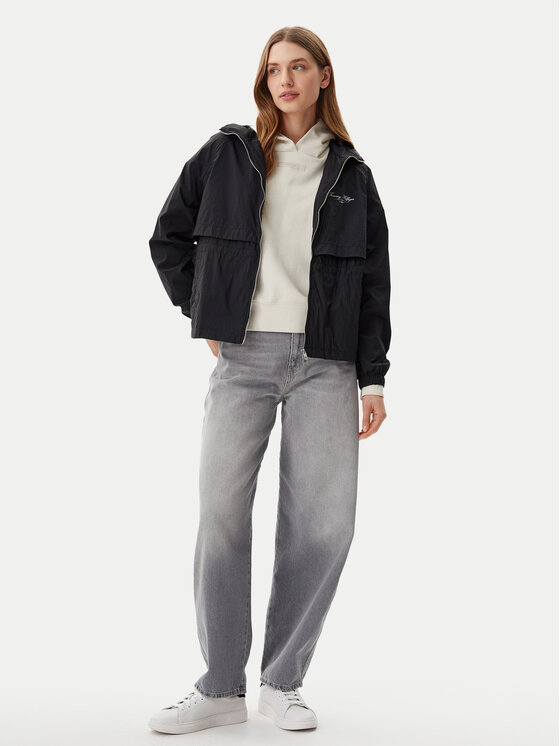 Tommy Hilfiger Tommy Hilfiger Wiatrówka WW0WW45413 Czarny Regular Fit