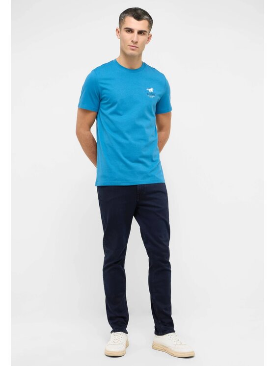 Mustang Mustang T-Shirt Style Austin Niebieski Regular Fit