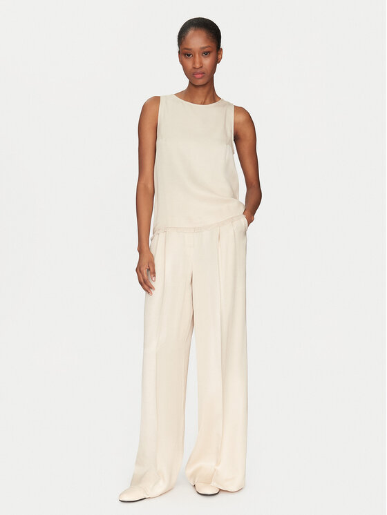 Marella Marella Pantaloni palazzo Pianosa 2515131041 Beige Wide Leg