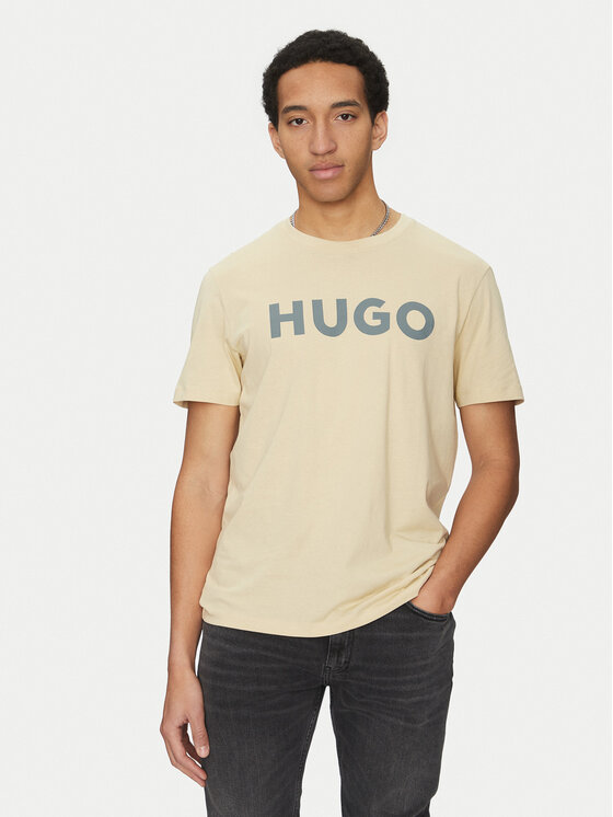 HUGO HUGO T-Shirt Dulivio 50467556 Béžová Regular Fit