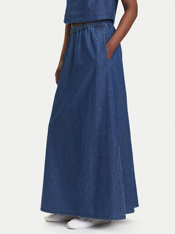 Pieces Pieces Farmer szoknya Tenim 17157939 Sötétkék Regular Fit
