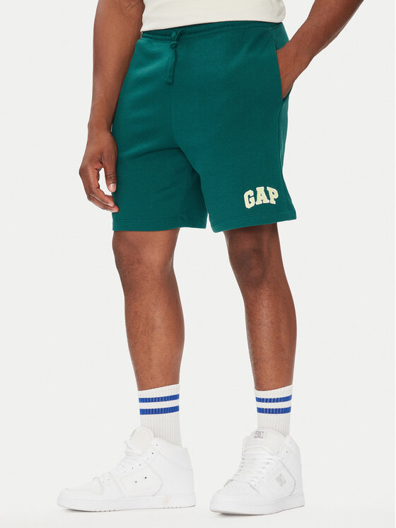 Gap Gap Pantaloni scurți sport 703989-02 Verde Regular Fit