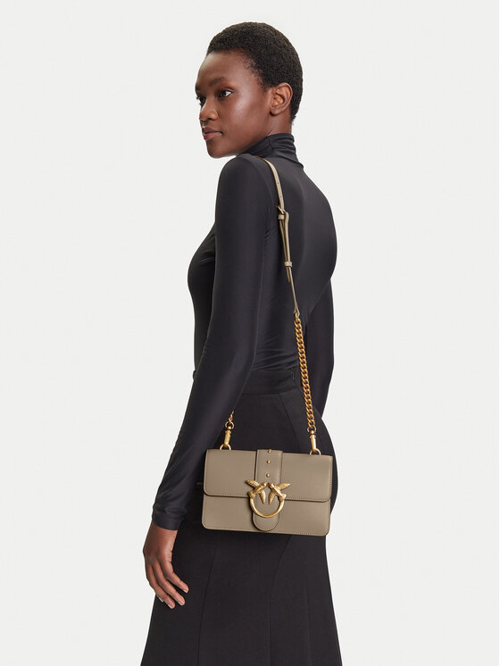 PINKO PINKO Ročna torba Love One Mini ST.CL Al 25-26 PLTT 105856 A0F1 Siva