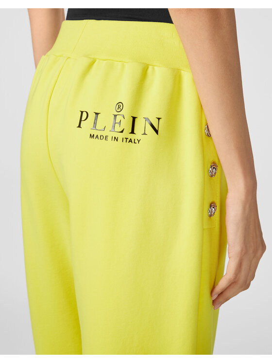 PHILIPP PLEIN PHILIPP PLEIN Spodnie dresowe 6821 Żółty Jogger Fit