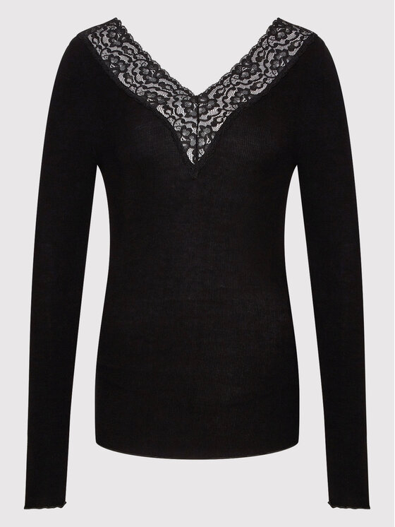 Pieces Pieces Bluza Siri 17095374 Črna Tight Fit