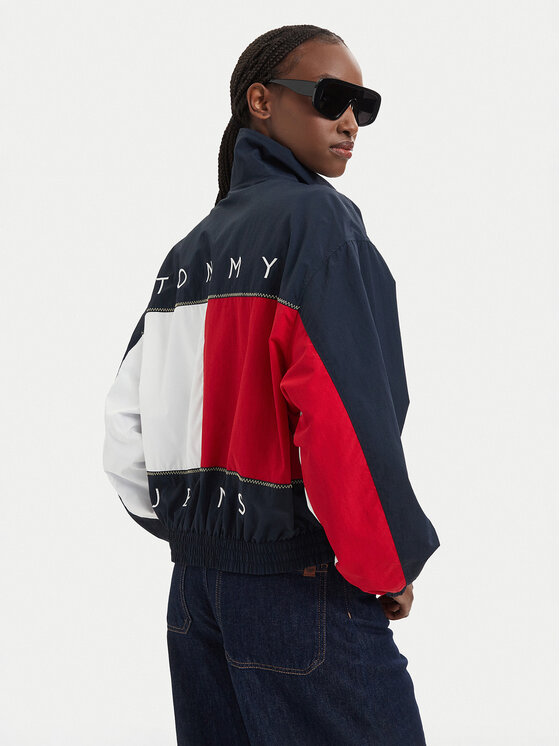 Tommy Jeans Tommy Jeans Giacca di transizione Flag DW0DW22914 Blu scuro Regular Fit