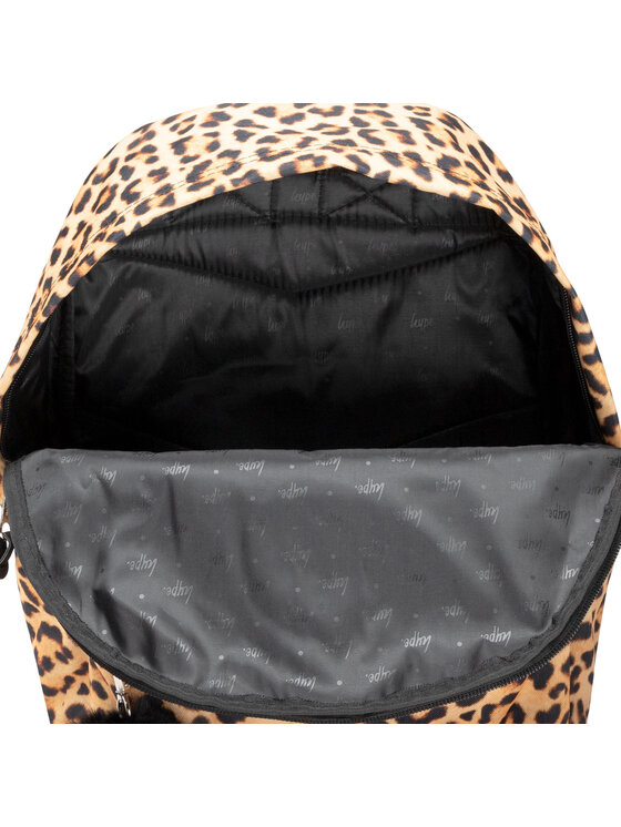 HYPE HYPE Plecak Leopard Pom Pom Backpack BTS19001 Pomarańczowy