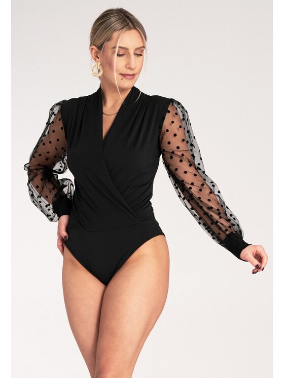 FIGL FIGL Body M1145 Čierna Fitted Fit