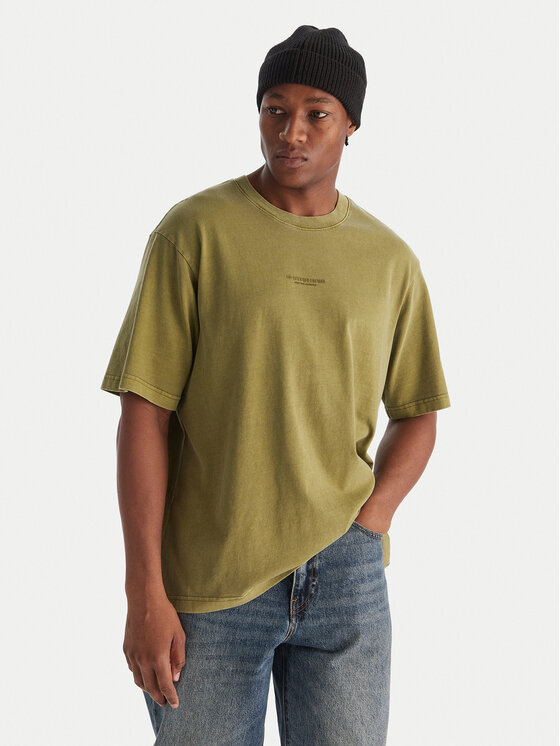 G-STAR G-Star Raw T-Shirt Overdyed D24780-C756 Zielony Boxy Fit