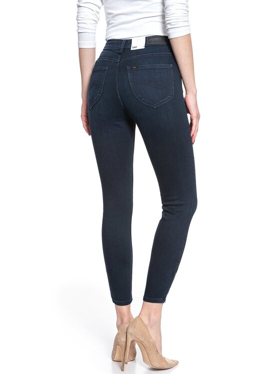 Lee Lee Jeansy SCARLETT HIGH ZIP Niebieski Skinny Fit