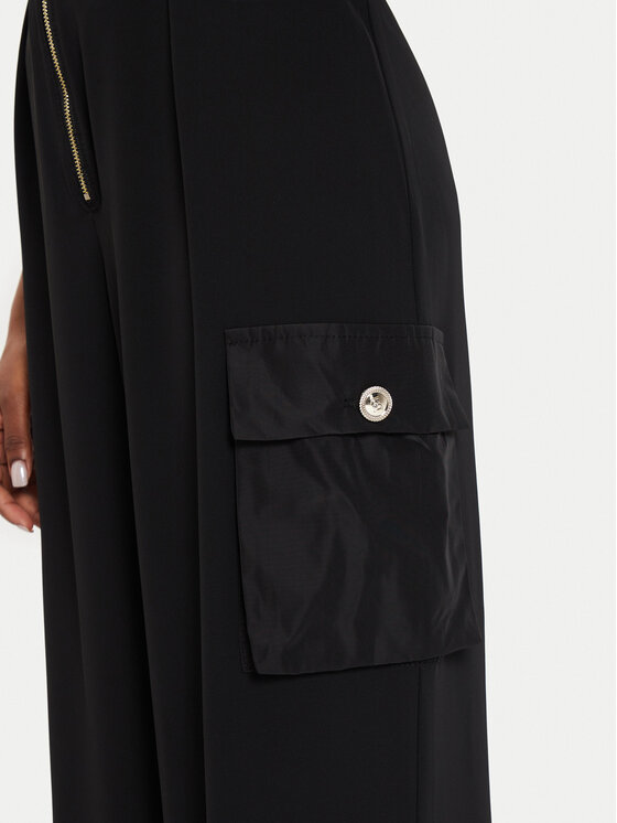 Rinascimento Rinascimento Stoffhose CFC0119837003 Schwarz Relaxed Fit