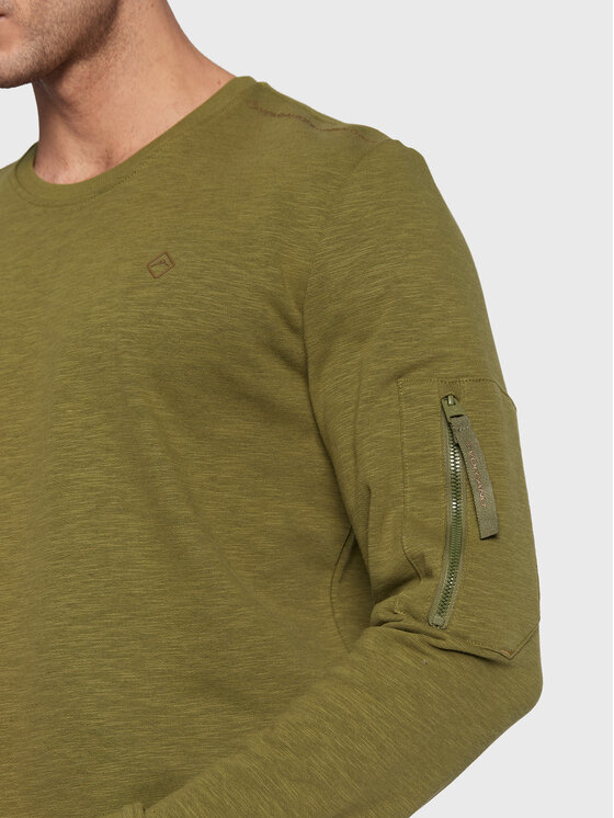 Volcano Volcano Sweatshirt B-Velt M01149-W23 Grün Regular Fit