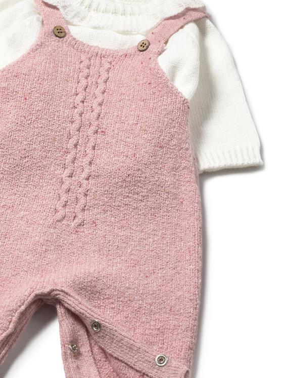 Mayoral Mayoral Komplet sweter i spodnie materiałowe 2605 Różowy Regular Fit