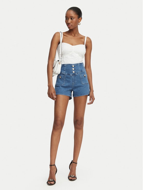 Guess Guess Pantaloni scurți de blugi W6GD56 D0849 Albastru Regular Fit