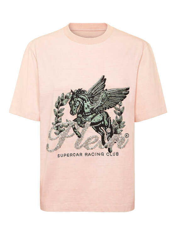 PHILIPP PLEIN PHILIPP PLEIN T-Shirt 22351 Różowy Over Fit