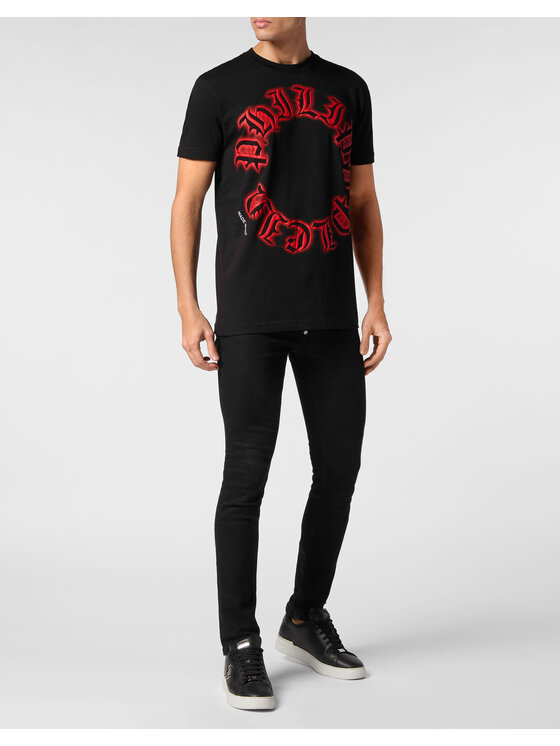 PHILIPP PLEIN PHILIPP PLEIN Tričko 14823 Čierna Regular Fit