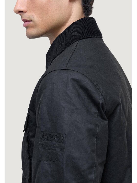Barbour International Barbour International Giacca di pelle WORKERS WAX Nero Casual Fit