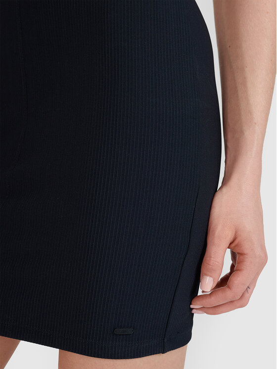 4F 4F Sukienka dzianinowa MIDSHOP TEXTILE Czarny Slim Fit