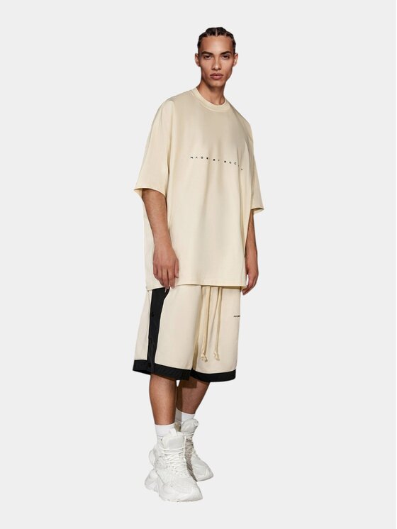 MADE BY SOCIETY MADE BY SOCIETY T-Shirt Tricou CULTURE SHIFT - T17382 Biały Basic Fit