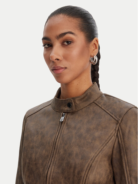 Desigual Desigual Demisezoninė striukė 26SWEW10 Ruda Regular Fit