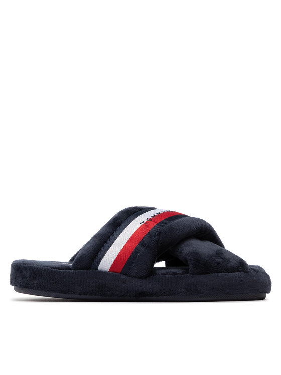 Papuci de casă Tommy Hilfiger Comfy Home Slippers With Straps FW0FW06587 Bleumarin
