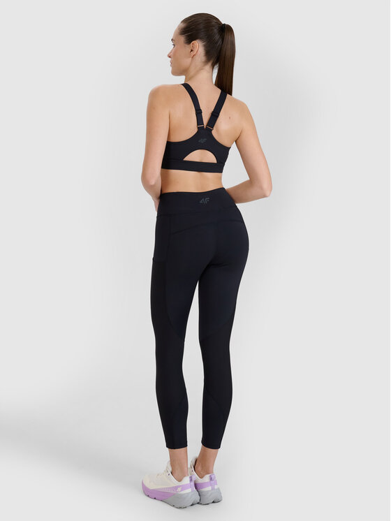 4F 4F Legginsy EMPOWERED BY NATURE Czarny Slim Fit