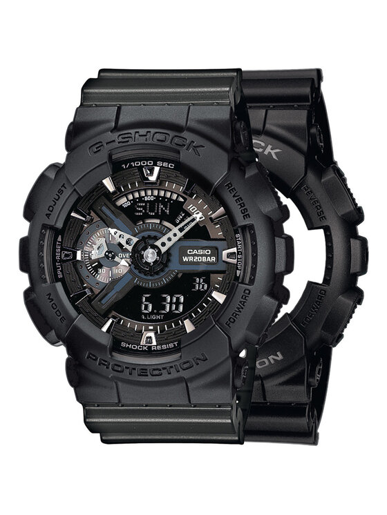 Casio Casio Zegarek SET GA-110-1BER + BEZEL 10358741 + PASEK 10467764 Czarny