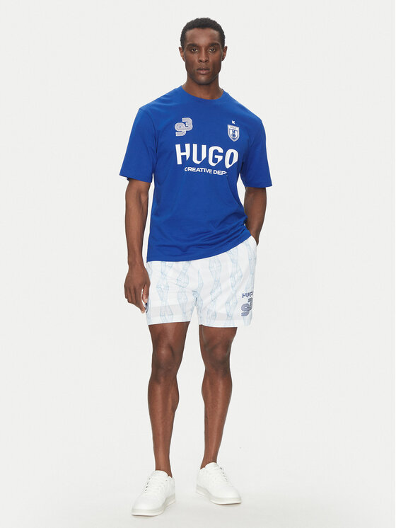 HUGO HUGO Marškinėliai Nebulop 50541252 Mėlyna Regular Fit