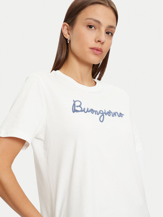 Vila Vila T-shirt 14097444 Bijela Regular Fit