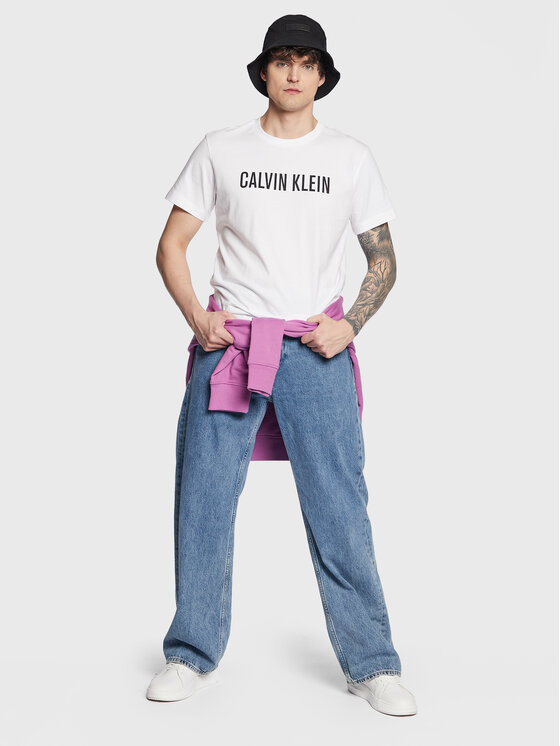 Calvin Klein Swimwear Calvin Klein Swimwear T-särk Logo KM0KM00836 Valge Regular Fit
