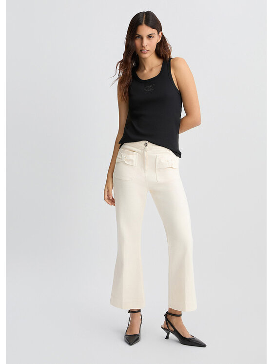 Liu Jo Liu Jo Pantaloni di tessuto CA5377T1819X0657 Bianco Regular Fit