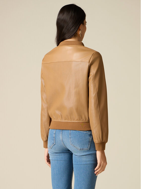 Oltre Oltre Giacca in similpelle R370R002350N012 Marrone Over Fit