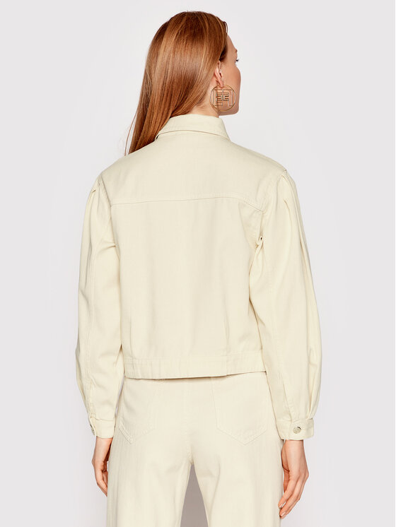 Sisley Sisley Дънково яке 2ZN5LO002 Бежов Regular Fit
