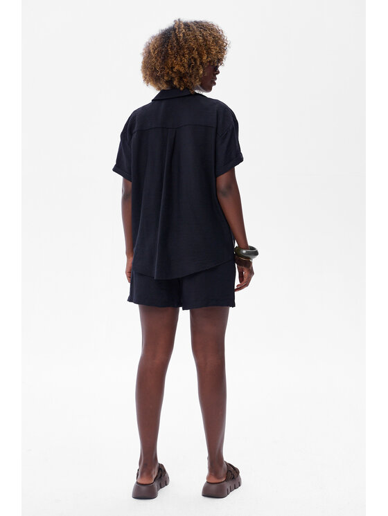 blue shadow blue shadow Koszula Tassel Czarny Regular Fit