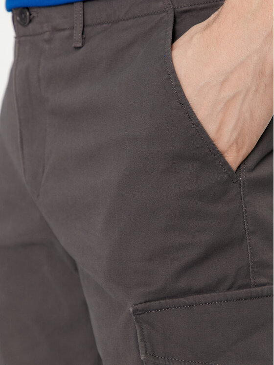 Tommy Hilfiger Tommy Hilfiger Pantaloncini di tessuto John Cargo 1985 MW0MW31244 Grigio Regular Fit