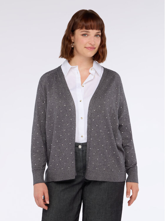 Fiorella Rubino Fiorella Rubino Cardigan M721L008104N023 Grigio Boxy Fit